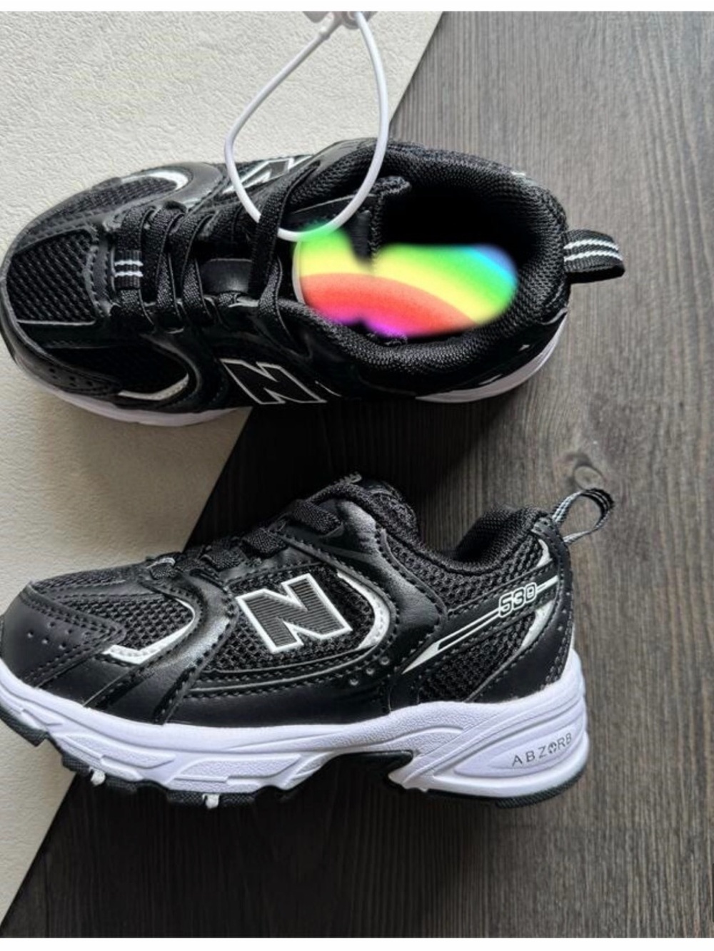 New Balance Black and White Kids Sneakers 530